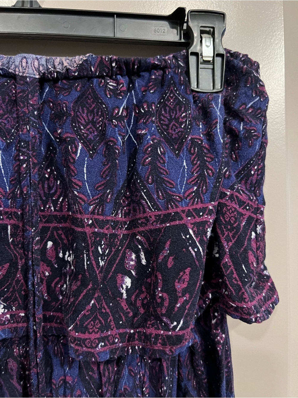 Forever 21 Purple and Navy Printed Strapless Flowy Maxi Dress - Picture 3 of 8